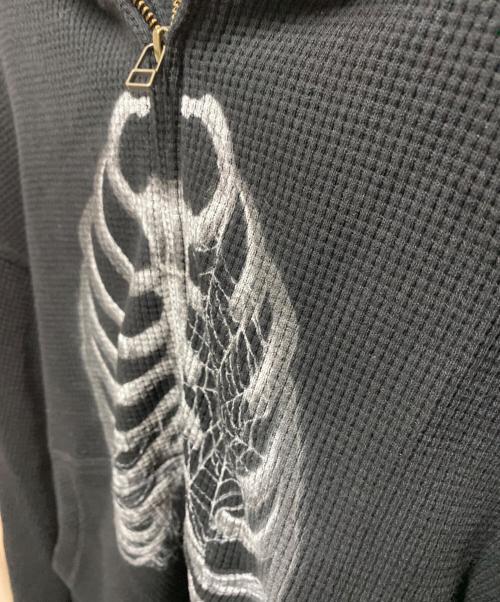 Noremid（ノーリミッド）Noremid (ノーリミッド) ボーンダブルジップパーカー ブラック サイズ:Sの古着・服飾アイテム