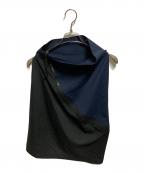 132 5. ISSEY MIYAKE132 5. イッセイ ミヤケ）の古着「変形ノースリーブジップブラウス」｜ネイビー