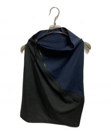 132 5. ISSEY MIYAKE（132 5. イッセイ ミヤケ）の古着「変形ノースリーブジップブラウス」｜ネイビー
