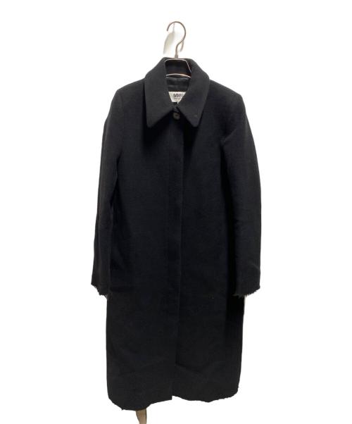 MM6 Maison Margiela（エムエムシックスメゾンマルジェラ）MM6 Maison Margiela (エムエムシックスメゾンマルジェラ) カットオフステンカラーコート ブラック サイズ:40の古着・服飾アイテム