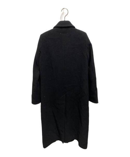 MM6 Maison Margiela（エムエムシックスメゾンマルジェラ）MM6 Maison Margiela (エムエムシックスメゾンマルジェラ) カットオフステンカラーコート ブラック サイズ:40の古着・服飾アイテム