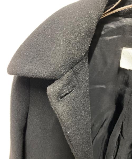 MM6 Maison Margiela（エムエムシックスメゾンマルジェラ）MM6 Maison Margiela (エムエムシックスメゾンマルジェラ) カットオフステンカラーコート ブラック サイズ:40の古着・服飾アイテム