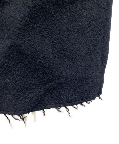 MM6 Maison Margiela（エムエムシックスメゾンマルジェラ）MM6 Maison Margiela (エムエムシックスメゾンマルジェラ) カットオフステンカラーコート ブラック サイズ:40の古着・服飾アイテム