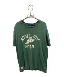 POLO RALPH LAUREN（ポロ・ラルフローレン）の古着「CLASSIC FIT ATHL WING FOOT TEE」｜グリーン