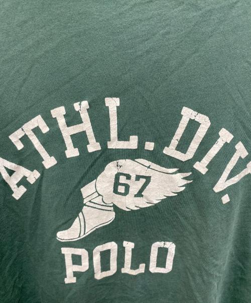 POLO RALPH LAUREN（ポロ・ラルフローレン）POLO RALPH LAUREN (ポロ・ラルフローレン) CLASSIC FIT ATHL WING FOOT TEE グリーン サイズ:Ｍの古着・服飾アイテム