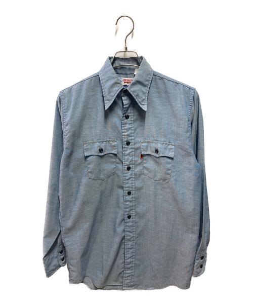 LEVI'S（リーバイス）LEVI'S (リーバイス) 70’ｓ オレンジタブ シャツ ブルー サイズ:サイズ詳細参照の古着・服飾アイテム