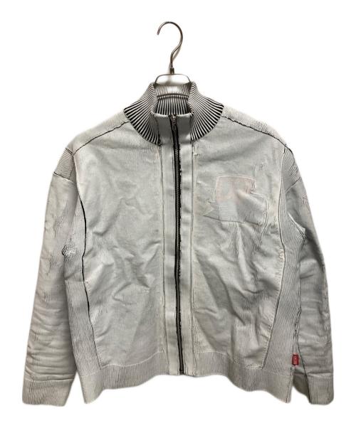 DIESEL（ディーゼル）DIESEL (ディーゼル) K-Dirtone ペイント加工ジャケット ホワイト サイズ:Ｍの古着・服飾アイテム