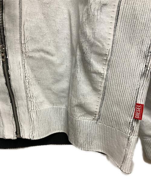 DIESEL（ディーゼル）DIESEL (ディーゼル) K-Dirtone ペイント加工ジャケット ホワイト サイズ:Ｍの古着・服飾アイテム