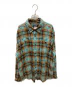 Patagoniaパタゴニア）の古着「L/S Pima Cotton Shirt」｜グリーン×ブラウン