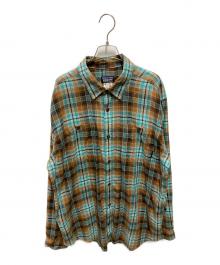 Patagonia（パタゴニア）の古着「L/S Pima Cotton Shirt」｜グリーン×ブラウン