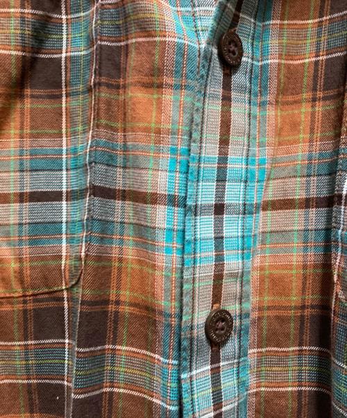 Patagonia（パタゴニア）Patagonia (パタゴニア) L/S Pima Cotton Shirt グリーン×ブラウン サイズ:Lの古着・服飾アイテム