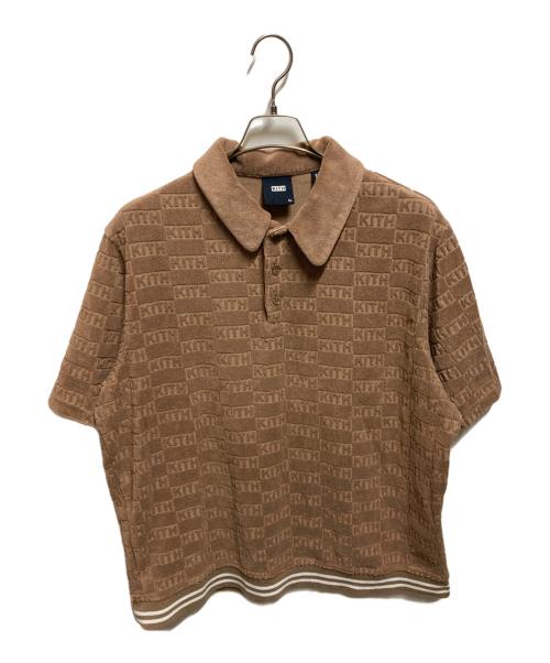 KITH（キス）KITH (キス) パイル地ポロシャツ ブラウン サイズ:ＸＬの古着・服飾アイテム