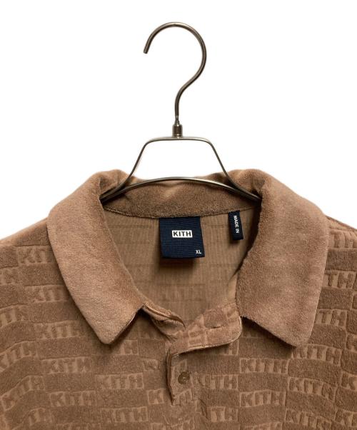 KITH（キス）KITH (キス) パイル地ポロシャツ ブラウン サイズ:ＸＬの古着・服飾アイテム