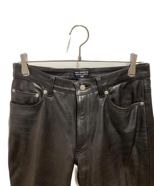 POLO JEANS（ポロジーンズ）POLO JEANS (ポロジーンズ) レザーパンツ ブラック サイズ:32の古着・服飾アイテム