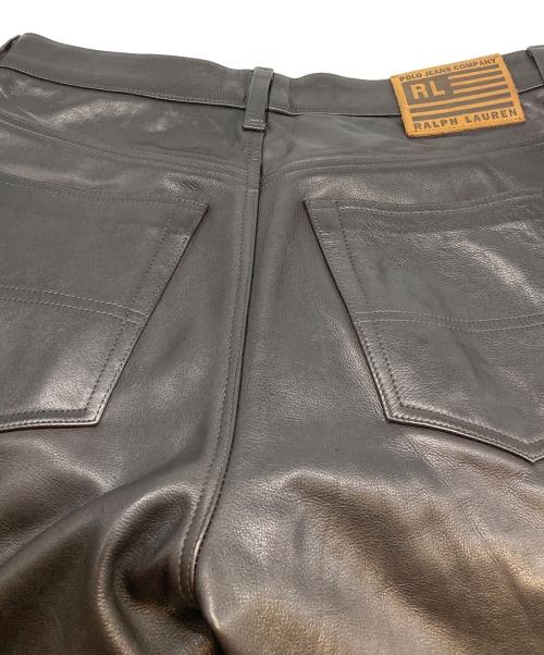 POLO JEANS（ポロジーンズ）POLO JEANS (ポロジーンズ) レザーパンツ ブラック サイズ:32の古着・服飾アイテム
