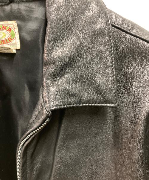 BANANA REPUBLIC（バナナリパブリック）BANANA REPUBLIC (バナナリパブリック) 80's レザージャケット ブラック サイズ:Ｍの古着・服飾アイテム