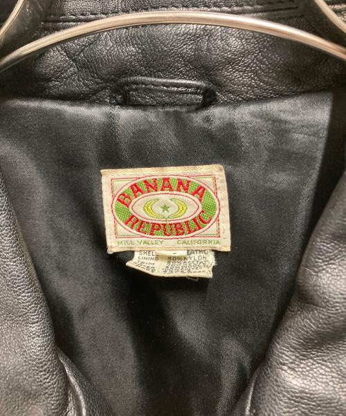 BANANA REPUBLIC（バナナリパブリック）BANANA REPUBLIC (バナナリパブリック) 80's レザージャケット ブラック サイズ:Ｍの古着・服飾アイテム