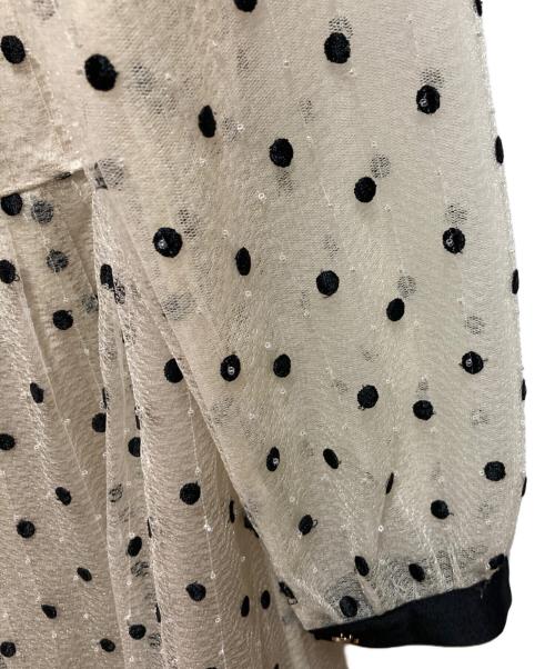GRACE CONTINENTAL（（グレースコンチネンタル）GRACE CONTINENTAL (（グレースコンチネンタル) 25SS ビーズ刺繍ドットドレス ベージュ サイズ:36の古着・服飾アイテム