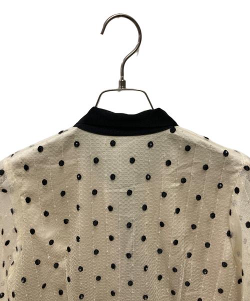 GRACE CONTINENTAL（（グレースコンチネンタル）GRACE CONTINENTAL (（グレースコンチネンタル) 25SS ビーズ刺繍ドットドレス ベージュ サイズ:36の古着・服飾アイテム