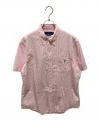 POLO RALPH LAURENポロ・ラルフローレン）の古着「SEERSUCKER ボタンダウンシャツ」｜ピンク