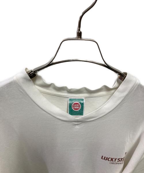 LUCKY STRIKE（ラッキーストライク）LUCKY STRIKE (ラッキーストライク) Tシャツ ホワイト サイズ:Ｍの古着・服飾アイテム