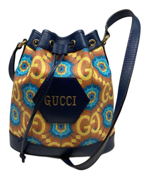 GUCCI（グッチ）GUCCI (グッチ) GGカレイドスコープ イエロー×ネイビーの古着・服飾アイテム