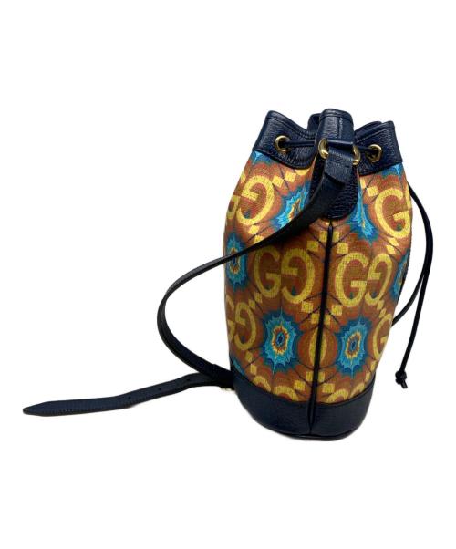 GUCCI（グッチ）GUCCI (グッチ) GGカレイドスコープ イエロー×ネイビーの古着・服飾アイテム