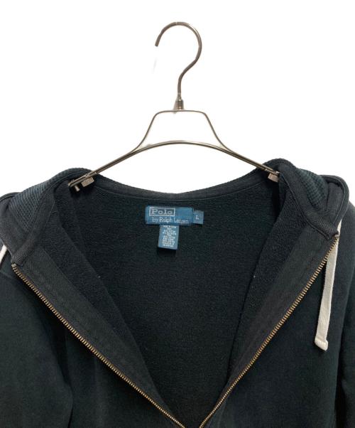 POLO RALPH LAUREN（ポロ・ラルフローレン）POLO RALPH LAUREN (ポロ・ラルフローレン) 90’Ｓジップパーカー ブラック サイズ:Lの古着・服飾アイテム