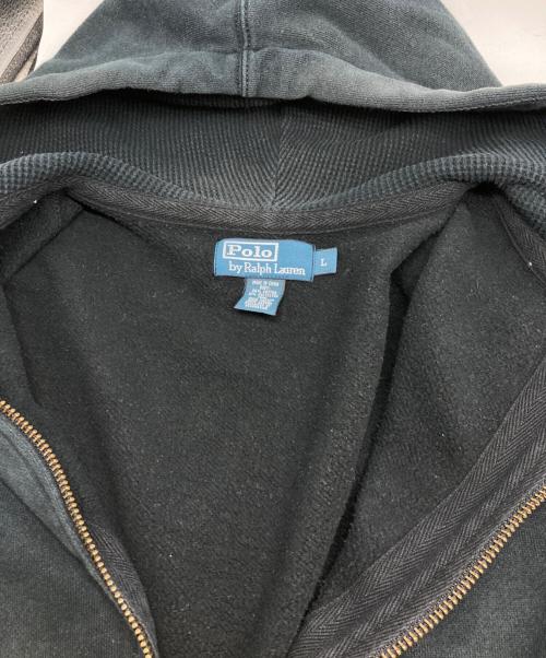 POLO RALPH LAUREN（ポロ・ラルフローレン）POLO RALPH LAUREN (ポロ・ラルフローレン) 90’Ｓジップパーカー ブラック サイズ:Lの古着・服飾アイテム