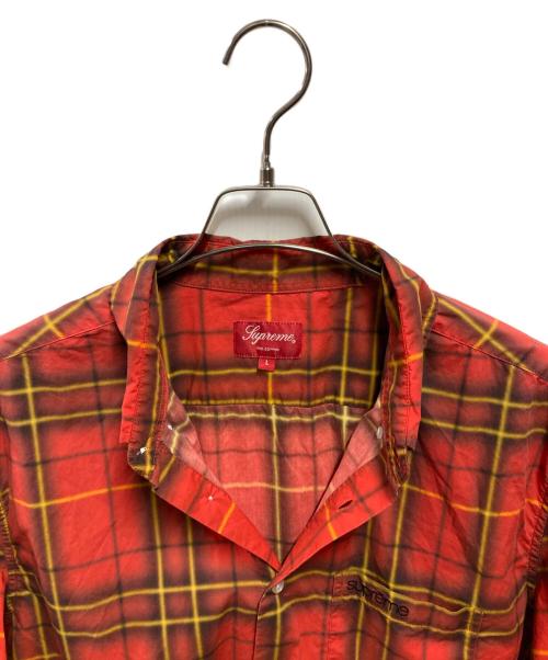 SUPREME（シュプリーム）SUPREME (シュプリーム) Spray Tartan Shirt レッド サイズ:Lの古着・服飾アイテム