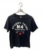 stussyステューシー）の古着「プリントTシャツ」｜ブラック