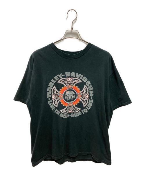 HARLEY-DAVIDSON（ハーレーダビッドソン）HARLEY-DAVIDSON (ハーレーダビッドソン) プリントTシャツ ブラック サイズ:ＸＬの古着・服飾アイテム