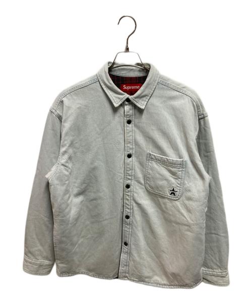 SUPREME（シュプリーム）SUPREME (シュプリーム) Quilted Lined Denim Snap Shirt インディゴ サイズ:Ｍの古着・服飾アイテム