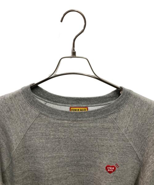 HUMAN MADE（ヒューマンメイド）HUMAN MADE (ヒューマンメイド) CLASSIC SWEATSHIRT ロゴスウェット グレー サイズ:Lの古着・服飾アイテム