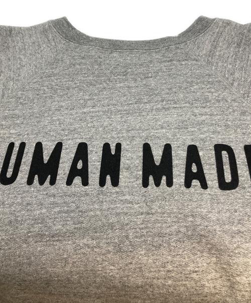 HUMAN MADE（ヒューマンメイド）HUMAN MADE (ヒューマンメイド) CLASSIC SWEATSHIRT ロゴスウェット グレー サイズ:Lの古着・服飾アイテム