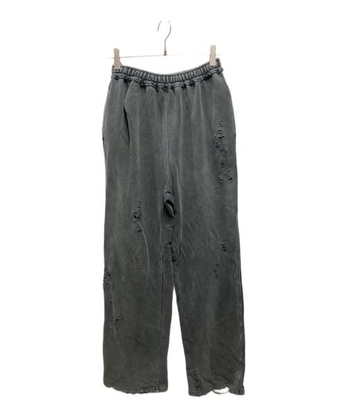 PERVERZE（パーバーズ）PERVERZE (パーバーズ) DISTRESS Regular Sweatpants グレー サイズ:Ｍの古着・服飾アイテム