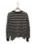 KAMIYA (カミヤ) LAYERED HORIZONTAL STRIPED KNIT グレー サイズ:M：22000円