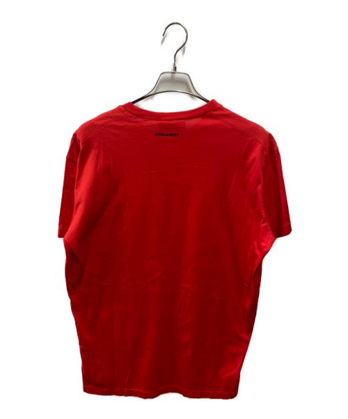 DSQUARED2（ディースクエアード）DSQUARED2 (ディースクエアード) Tシャツ レッド サイズ:XLの古着・服飾アイテム