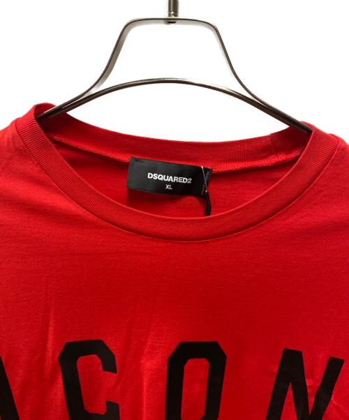 DSQUARED2（ディースクエアード）DSQUARED2 (ディースクエアード) Tシャツ レッド サイズ:XLの古着・服飾アイテム