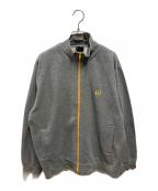 stussyステューシー）の古着「90sヘッドフォンロゴスウェットジャケット」｜グレー