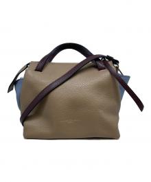 GIANNI CHIARINI（ジャンニ キアリーニ）の古着「2WAYショルダーバッグ」｜ベージュ×ブルー