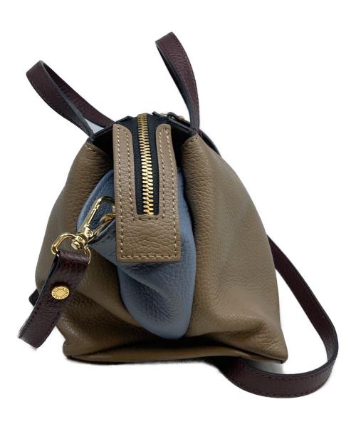 GIANNI CHIARINI（ジャンニ キアリーニ）GIANNI CHIARINI (ジャンニ キアリーニ) 2WAYショルダーバッグ ベージュ×ブルーの古着・服飾アイテム