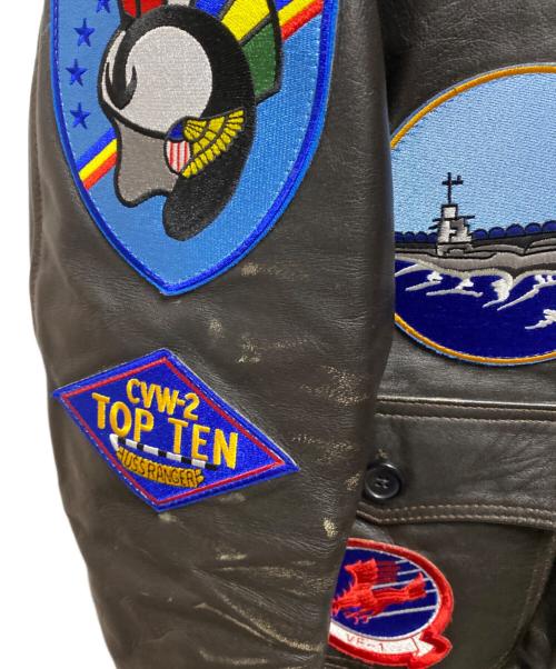 MAXCADYS（マックス・ケイディ）MAXCADYS (マックス・ケイディ) G-1フライトジャケット  TOP GUN ブラウン サイズ:Mの古着・服飾アイテム