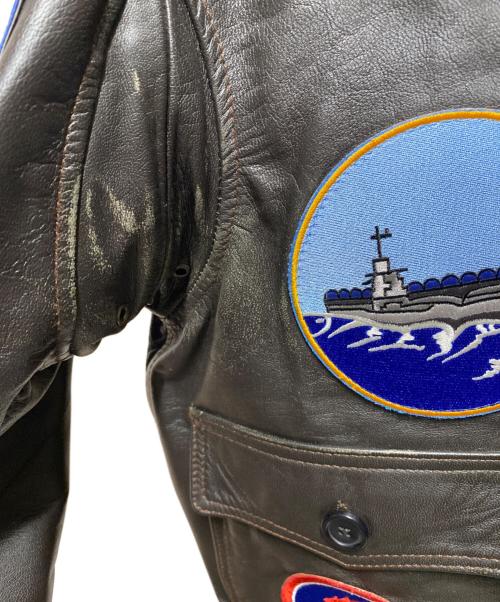 MAXCADYS（マックス・ケイディ）MAXCADYS (マックス・ケイディ) G-1フライトジャケット  TOP GUN ブラウン サイズ:Mの古着・服飾アイテム