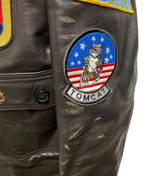 MAXCADYS（マックス・ケイディ）MAXCADYS (マックス・ケイディ) G-1フライトジャケット  TOP GUN ブラウン サイズ:Mの古着・服飾アイテム