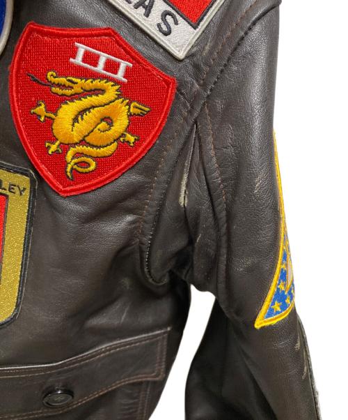 MAXCADYS（マックス・ケイディ）MAXCADYS (マックス・ケイディ) G-1フライトジャケット  TOP GUN ブラウン サイズ:Mの古着・服飾アイテム