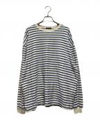 Denhamデンハム）の古着「BOUDER LS TEE」｜アイボリー×ネイビー