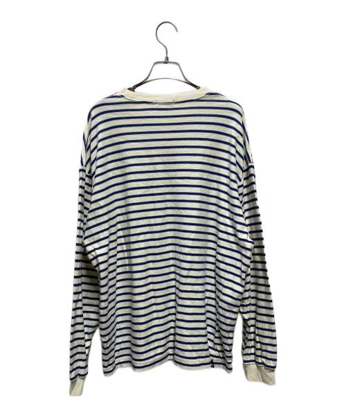 Denham（デンハム）Denham (デンハム) BOUDER LS TEE アイボリー×ネイビー サイズ:Lの古着・服飾アイテム
