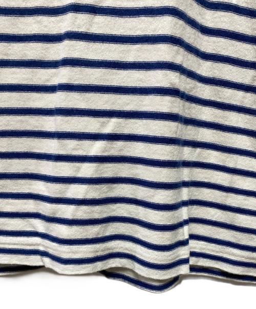 Denham（デンハム）Denham (デンハム) BOUDER LS TEE アイボリー×ネイビー サイズ:Lの古着・服飾アイテム