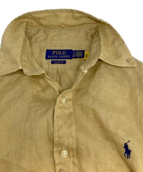 POLO RALPH LAUREN（ポロ・ラルフローレン）POLO RALPH LAUREN (ポロ・ラルフローレン) リネンシャツ ベージュ サイズ:Sの古着・服飾アイテム